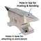 The Beadsmith Dual-Ended Horn Anvil – Mini Size 2.5 x 1 x 1.5 inches – 118mm Tip to Tip – 13.11oz/0.82lbs – Made of Solid Steel – Flat Horn and Rounded Horn – Use for Hardening Wire Designs